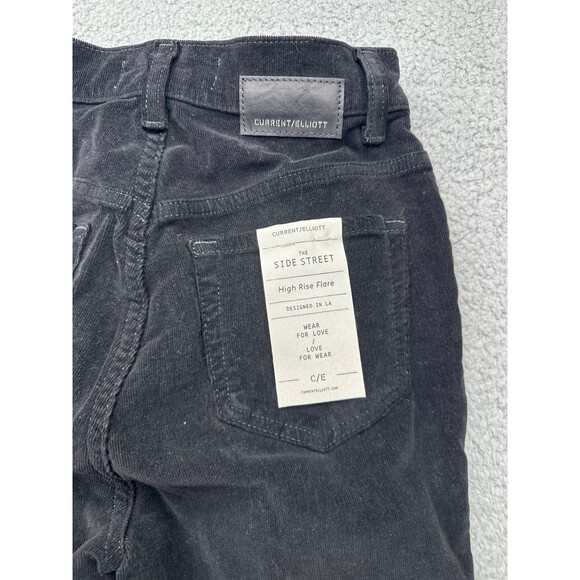Current Elliot high rise flare black corduroy sz 24 tall 33 inch inseam - Picture 9 of 9